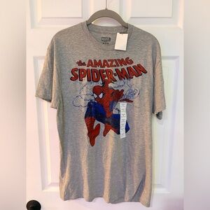 NWT Men’s Marvel Amazing Spider-Man Gray Tee Short Sleeve Size M